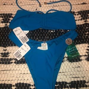 Vibrant blue swim suit